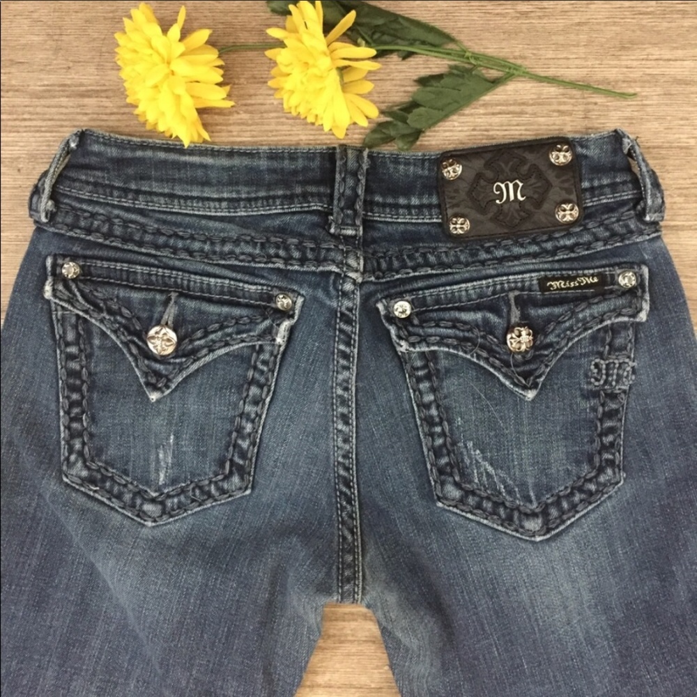 Miss Me Distressed Bootcut Jeans